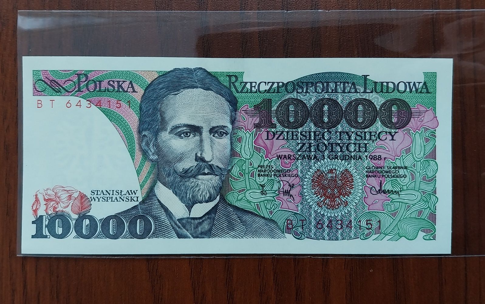 Banknot 10000 zł 1988 Wyspiański PRL UNC