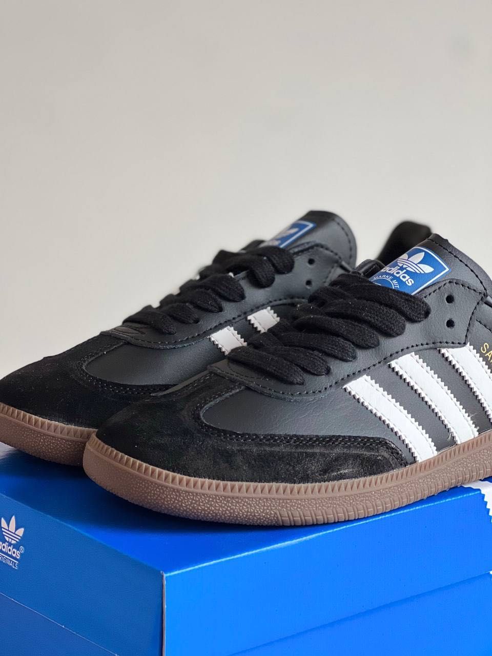Мужские кроссовки Adidas Samba ‘Black’ Размеры 39-45