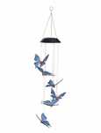 Romantyczny Solar LED Butterfly Wind Chime Lights Garden Patio Ganek