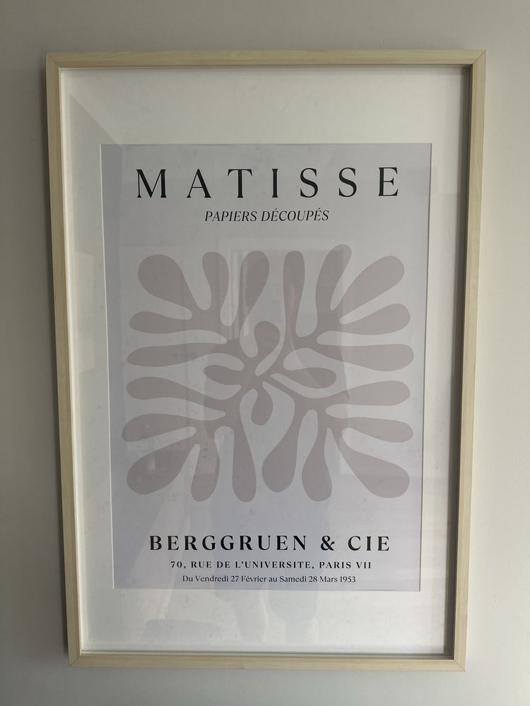 Zestaw plakatow w ramach - Matisse, natura, minimalizm