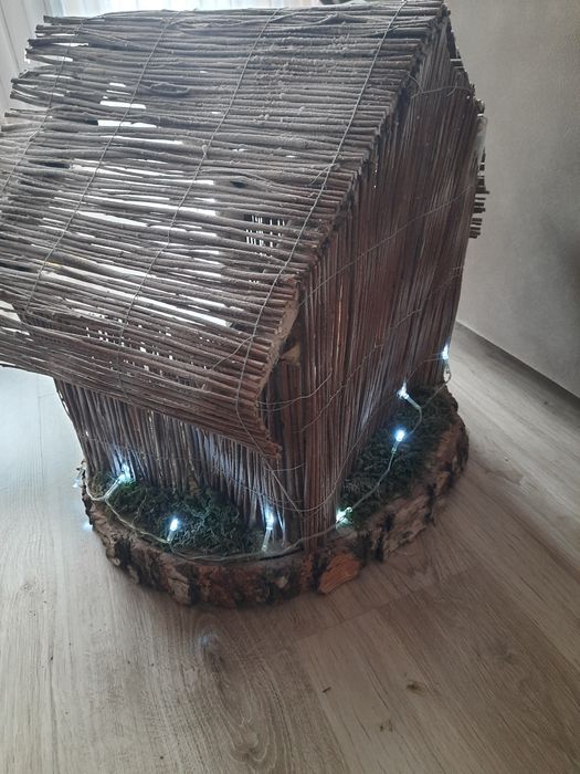 Szopka bożonarodzeniowa duża plaster drewna naturalna diy konkurs ozdo