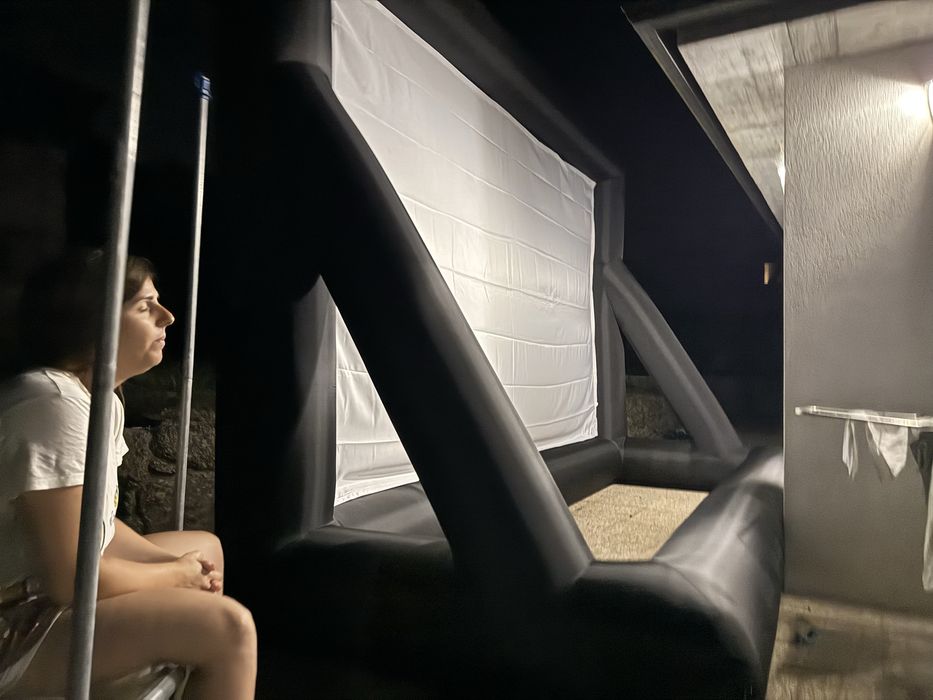 Tela gigante insuflavel