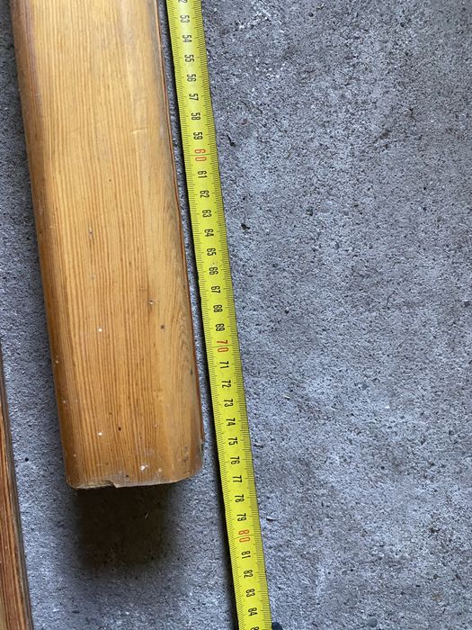 Balustrada słupki szczebelki sosnowe kolor naturalny