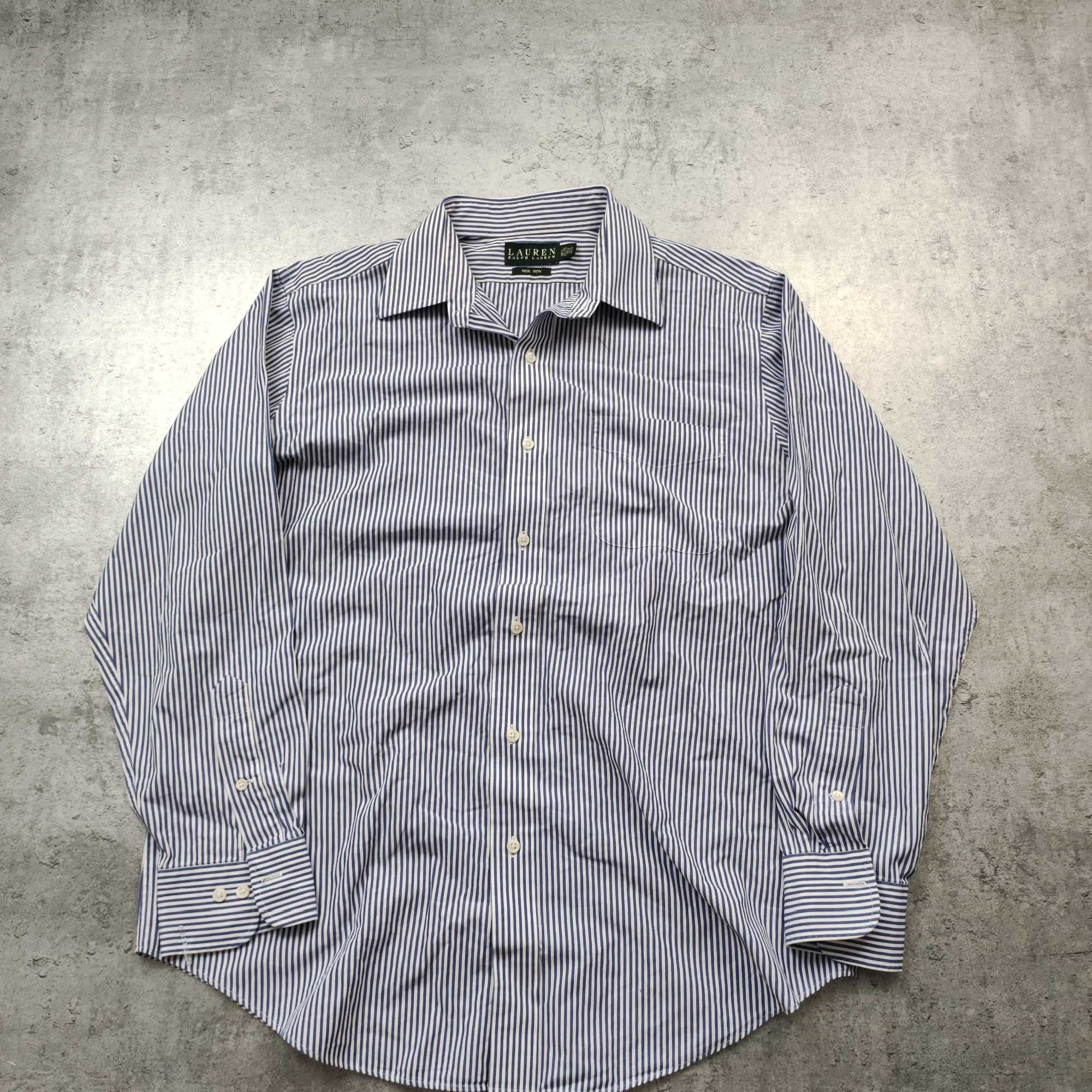MĘSKA Koszulka PREMIUM Elegancka Paski Garnitur Polo Ralph Lauren RL