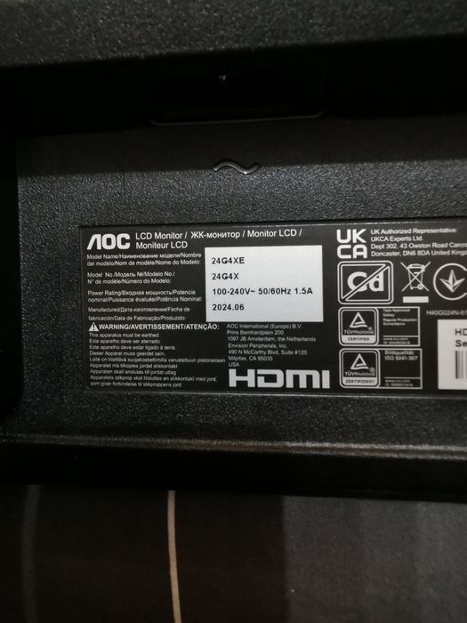 Monitor AOC 24" 24G4XE