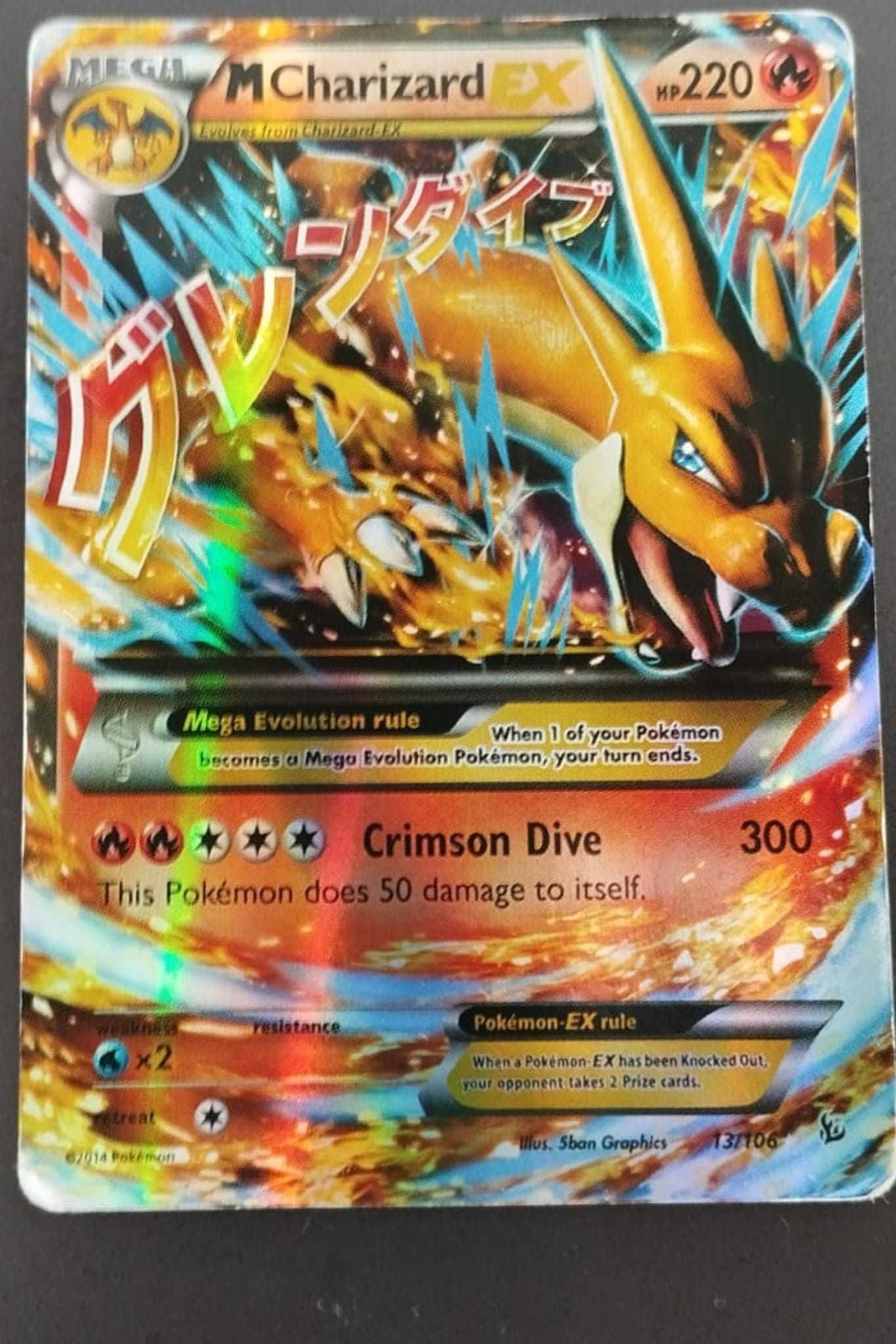 M Charizard EX carta de Pokémon