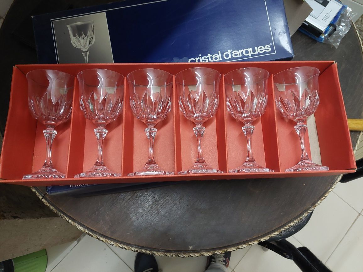 Conjunto de 6 copos na caixa cristal d arques
