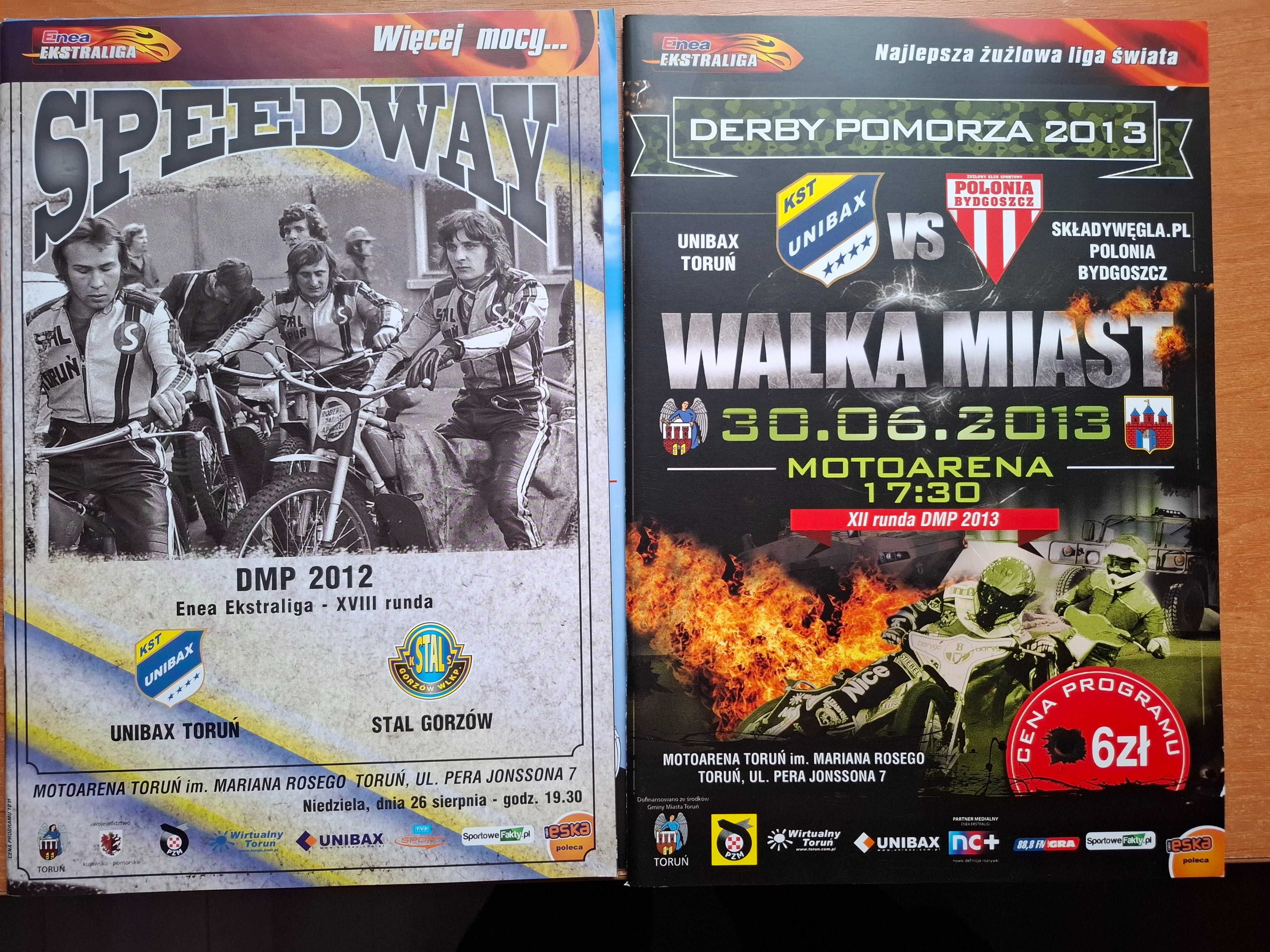Żużel, Speedway, programy Grand Prix, Unibax Toruń, Polonia Bydgoszcz
