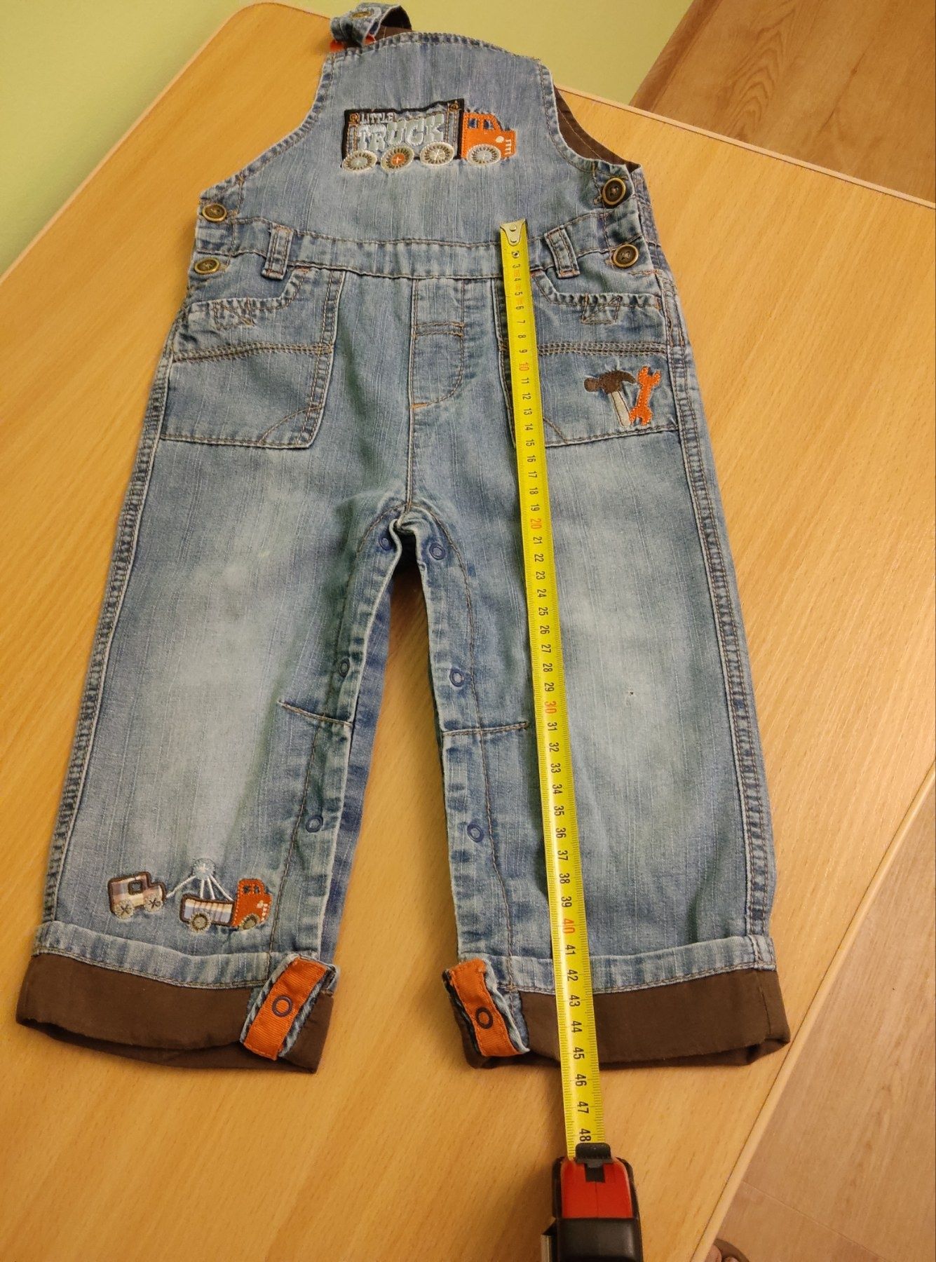 Тонкий летний джинсовый комбинезон 1,5-2г, 86-92см
