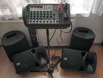 Zestaw nagłośnieniowy Yamaha Stagepas 600 BT + dodatki.