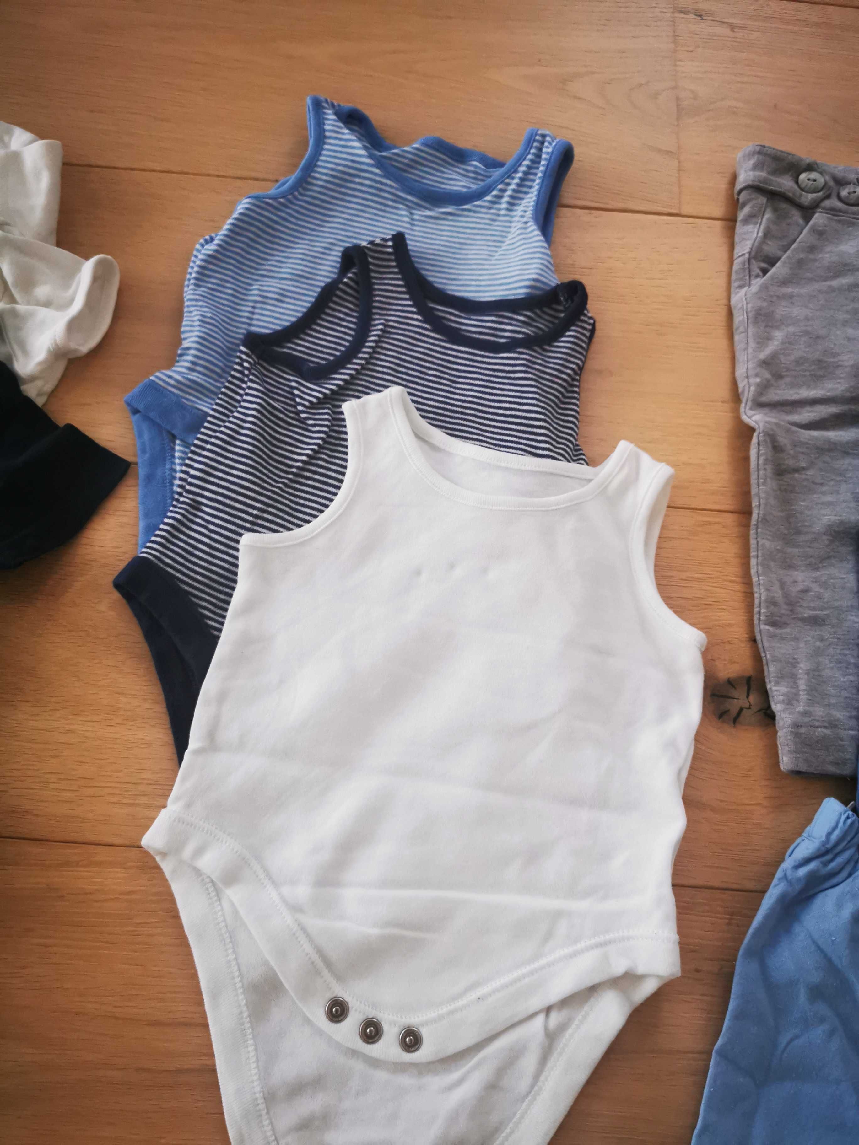Ubranka dla chłopca, r. 68, H&M, Tesco, 5.10,15, lato