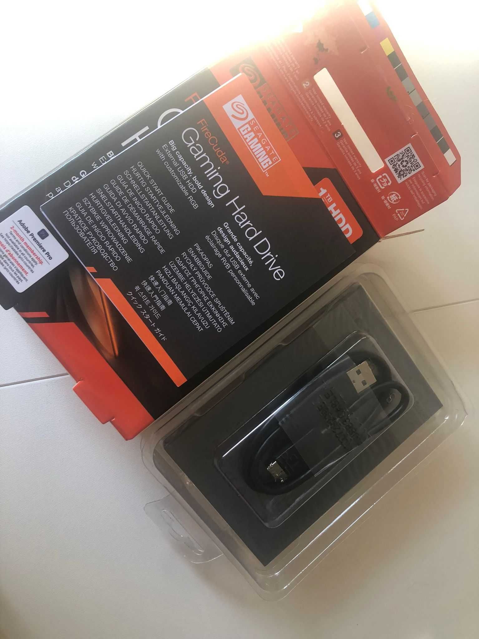 HD Disco Rígido Externo Seagate Game FireCuda 1TB – NOVO NA CAIXA