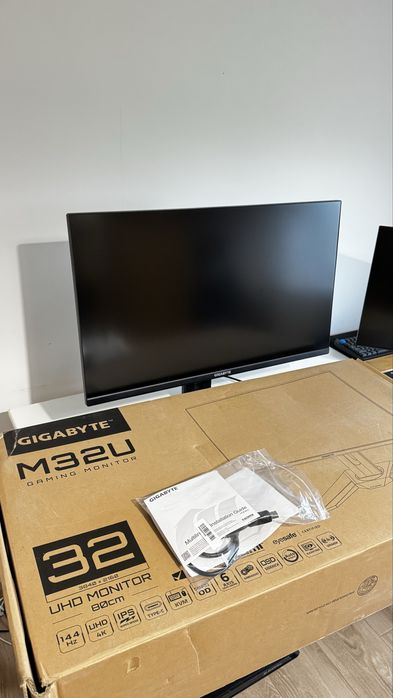Monitor Gigabyte M32U 31.5” 4K 144Hz – Como Novo + Garantia até 2027