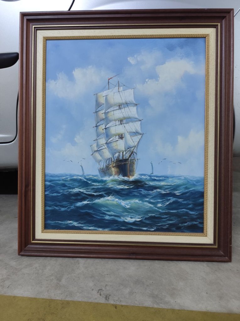 Quadro pintado a oleo
