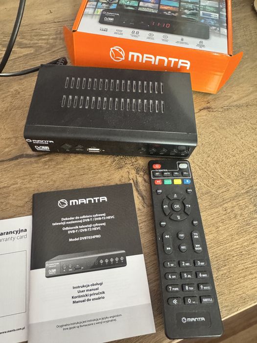 Tuner DVB-T2 Manta DVBT024PRO – Nowy, sprawdzony, 100 zł!