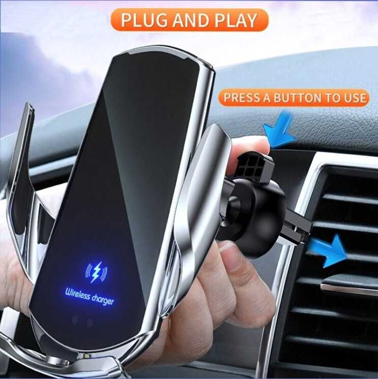 автомобільний тримач для телефону з бездротовим швидким заряджанням