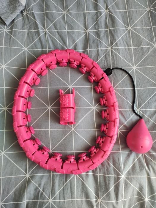 Hula Hop Z Obciążeniem Odchudzające Z Wypustkami 50cm Różowy Do Ćwicze