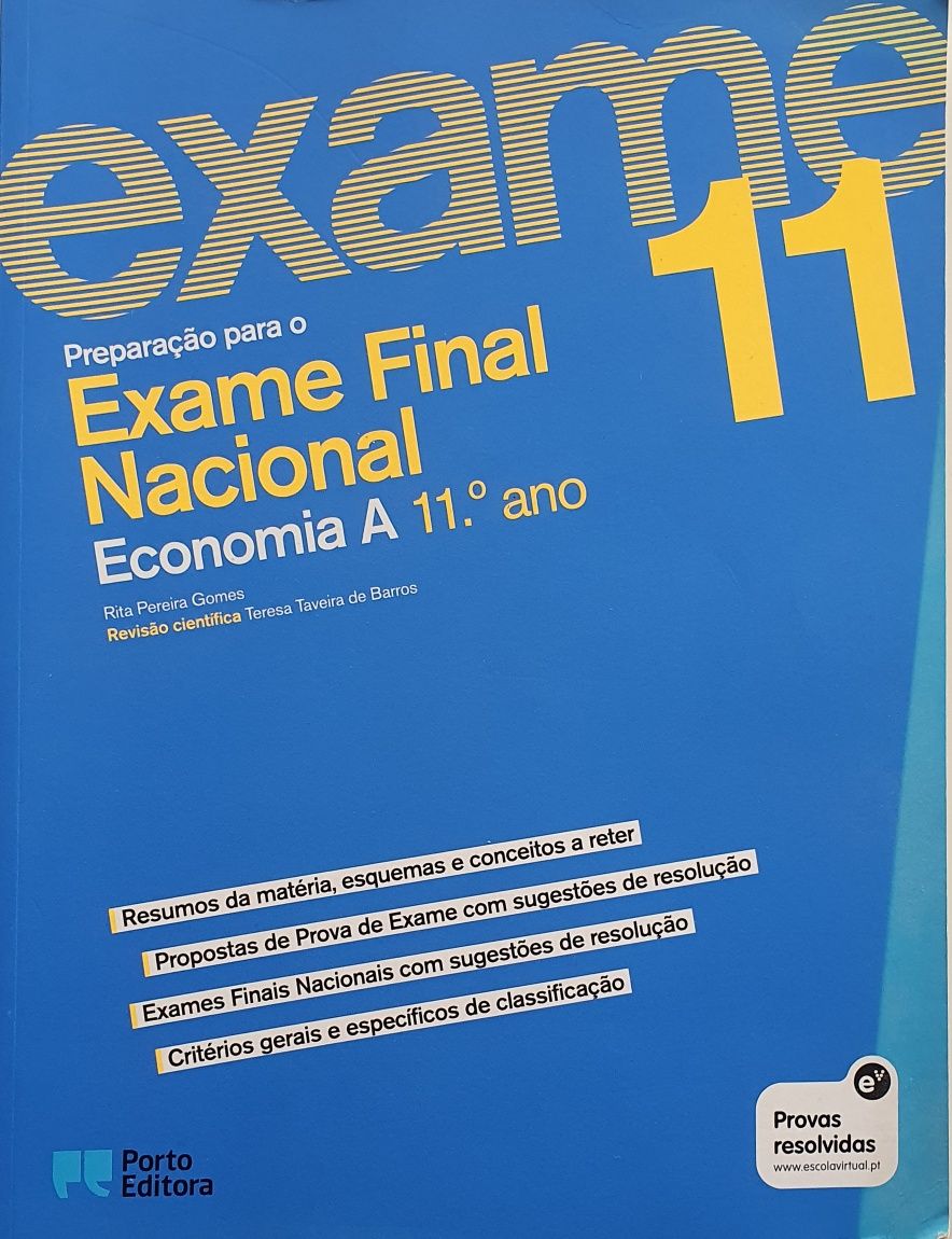 Livro Exame 11° Ano de Economia Porto Editora