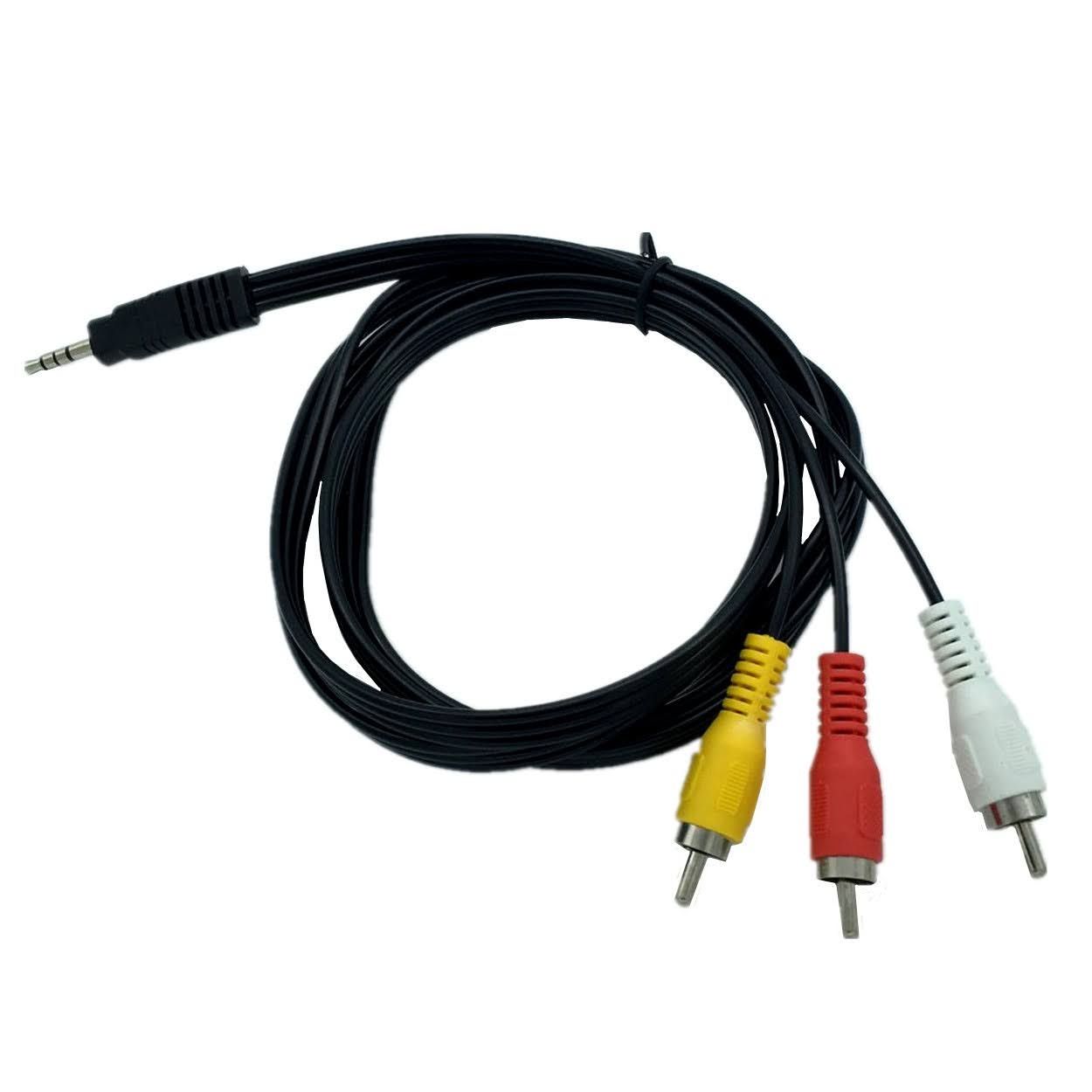 Cabo AV jack 3.5mm para 3 RCA (vídeo e áudio)