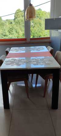 Stół rozkładany biały połysk