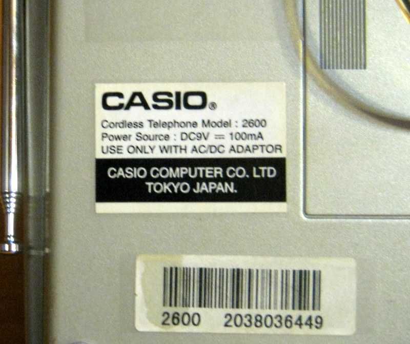 Telefon stacjonarny bezprzewodowy Casio 2600