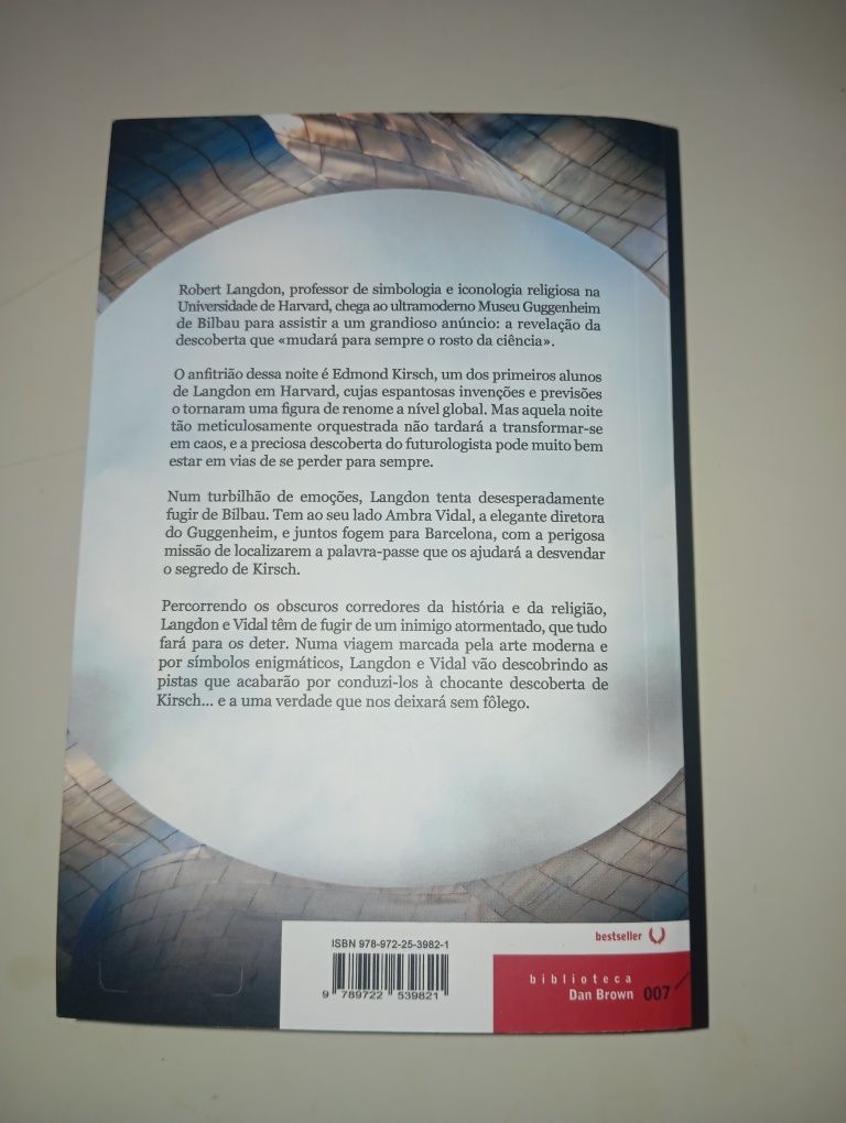 Livro Dan Brown Origem Versão de Bolso