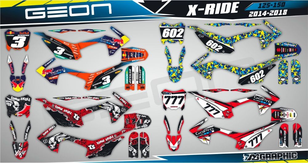 Наклейки Пітбайк Pitbike Geon Kayo Viper X-Pit X-ride Forte Kovi KXD