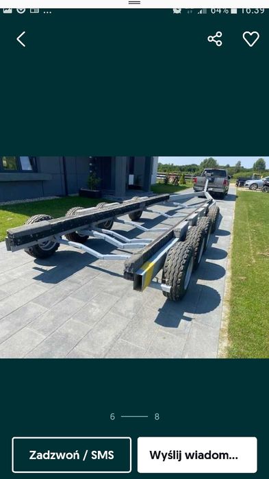 Przyczepa podlodziowa  trzyosiowa 3.5t