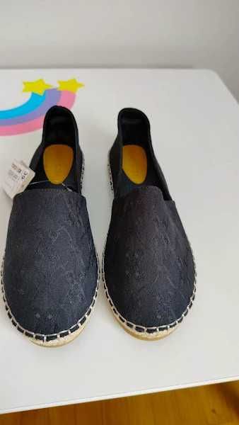 Czarne espadryle 39 Nowy z metką Fairy