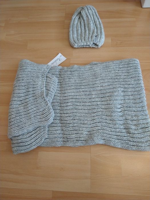 Komplet zimowy damski czapka