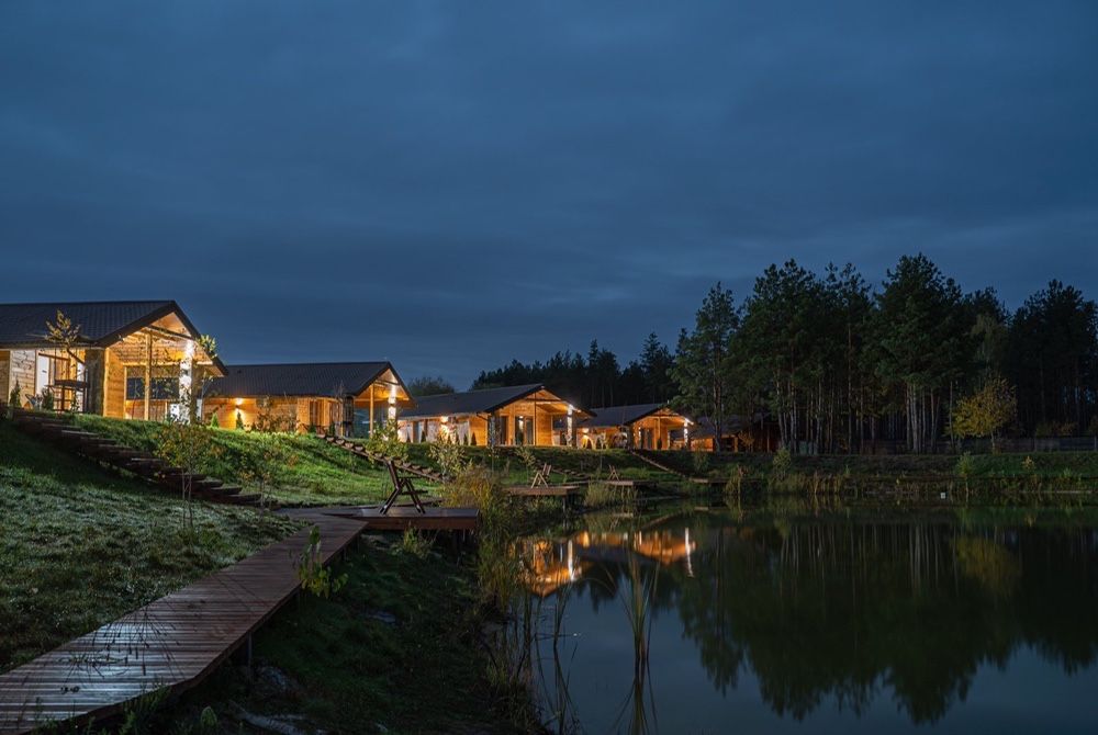 Оренда будинку на березі озера, баня, чан, риболовля, котеджі подобово