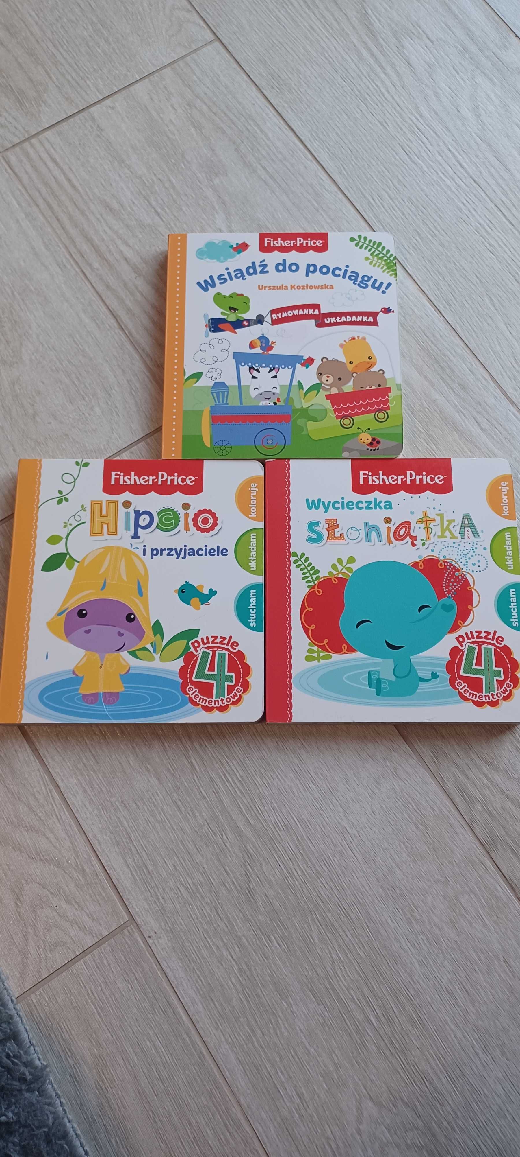 Książeczki Fisher price puzzle dla dzieci 3 szt