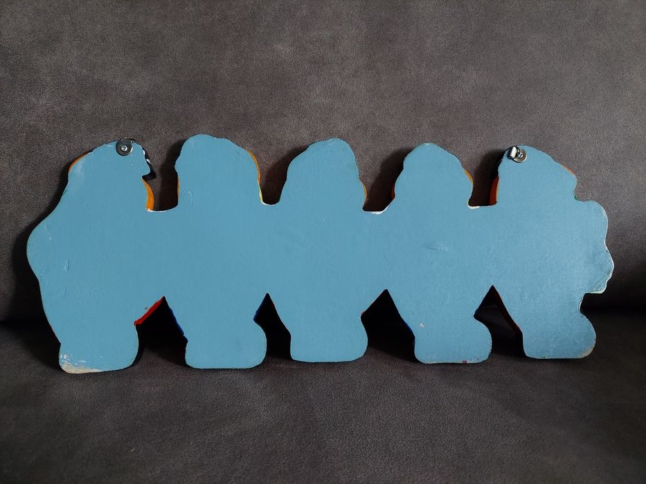 Drewniany wieszak klaun