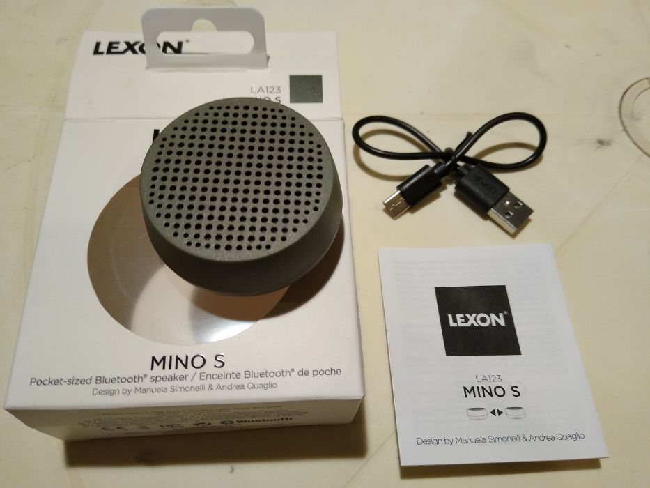 Głośnik Lexon Mino S - bluetooth - 3W - selfie - hands free - kakhi