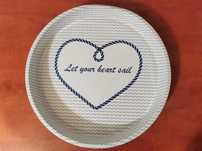Taca ozdobna, unikalna, Let your heart sail - śr 33cm, w 4cm