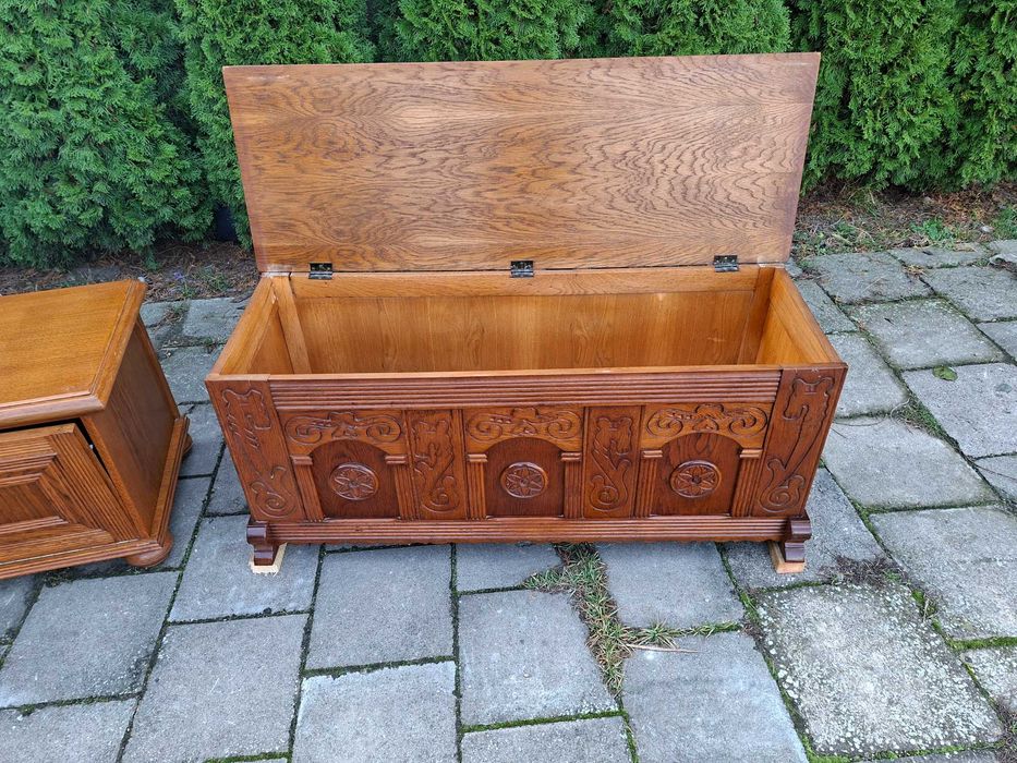 1x skrzynia, 1x komoda na buty