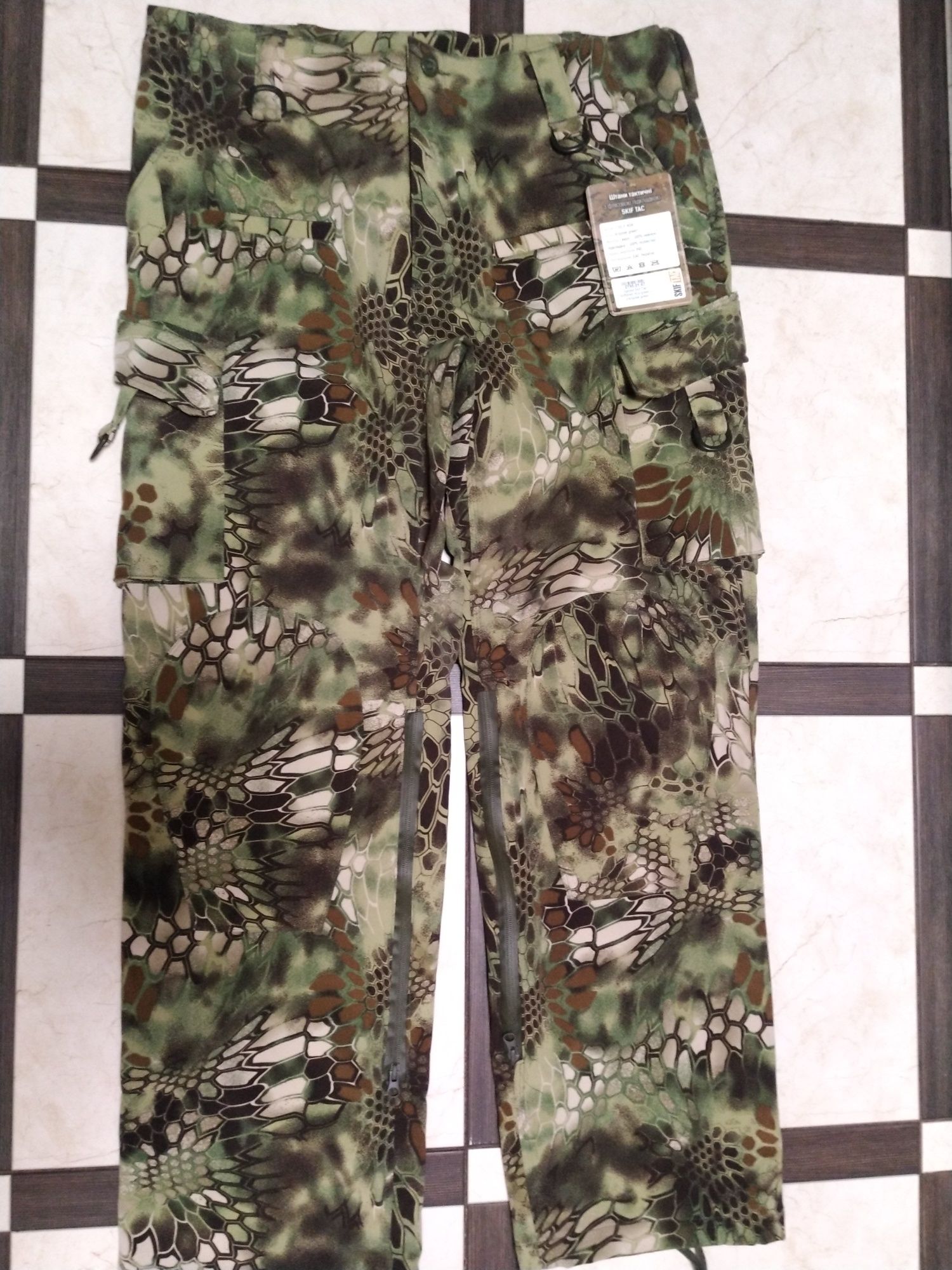 Штани тактичні з флісовою підкладкою skif tac softshell kryptek L