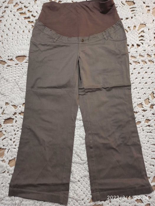 Spodnie ciążowe materiałowe