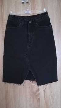 Spódnica jeansowa  czarna nowa Monki XS/XXS