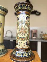 Coluna  floral em ceramica antiga