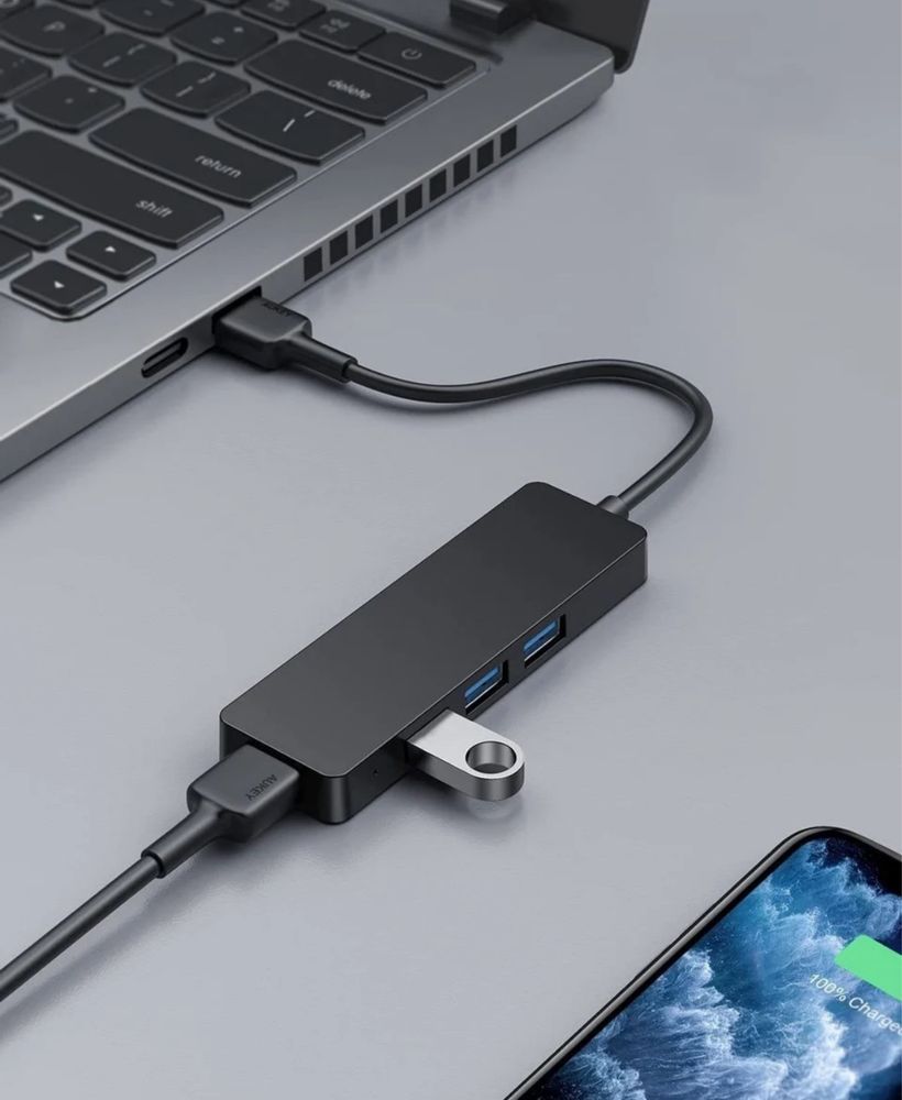 Port USB Aukey Cb-H39 Hub Rozgałęźnik 4Xusb 3.0 5 Gb/S