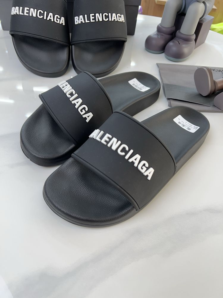 Тапочки Сланці BALENCIAGA Black Logo