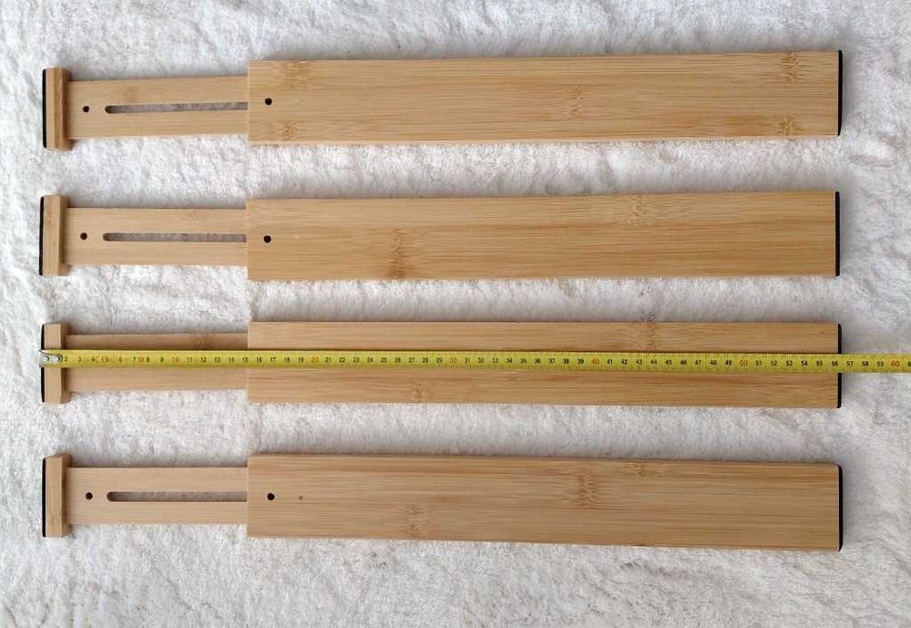 Organizer do szuflad bambusowy 56 cm - 4 szt.