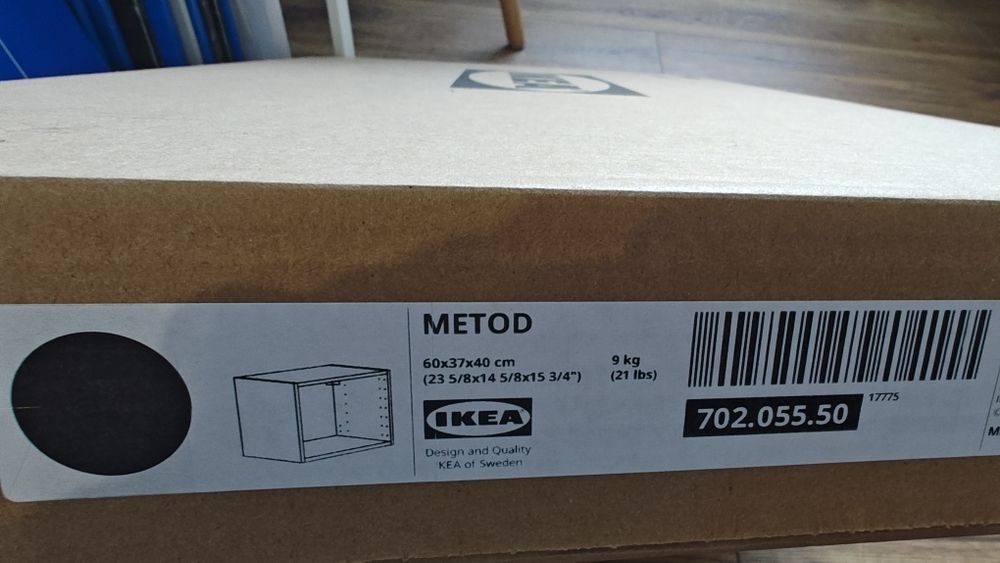 Korpus Ikea metod czarny 702.055.50 60x37x40 60x37x100 60x37x80 szafka
