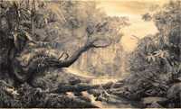 Моя картина "Тропічний ліс" - рисунок з аквареллю
