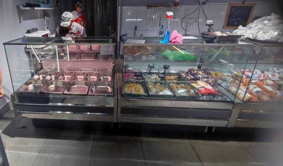 Гастрономічна холодильна вітрина КУБ/гнуте скло під м'ясо,ковбаси,рибу