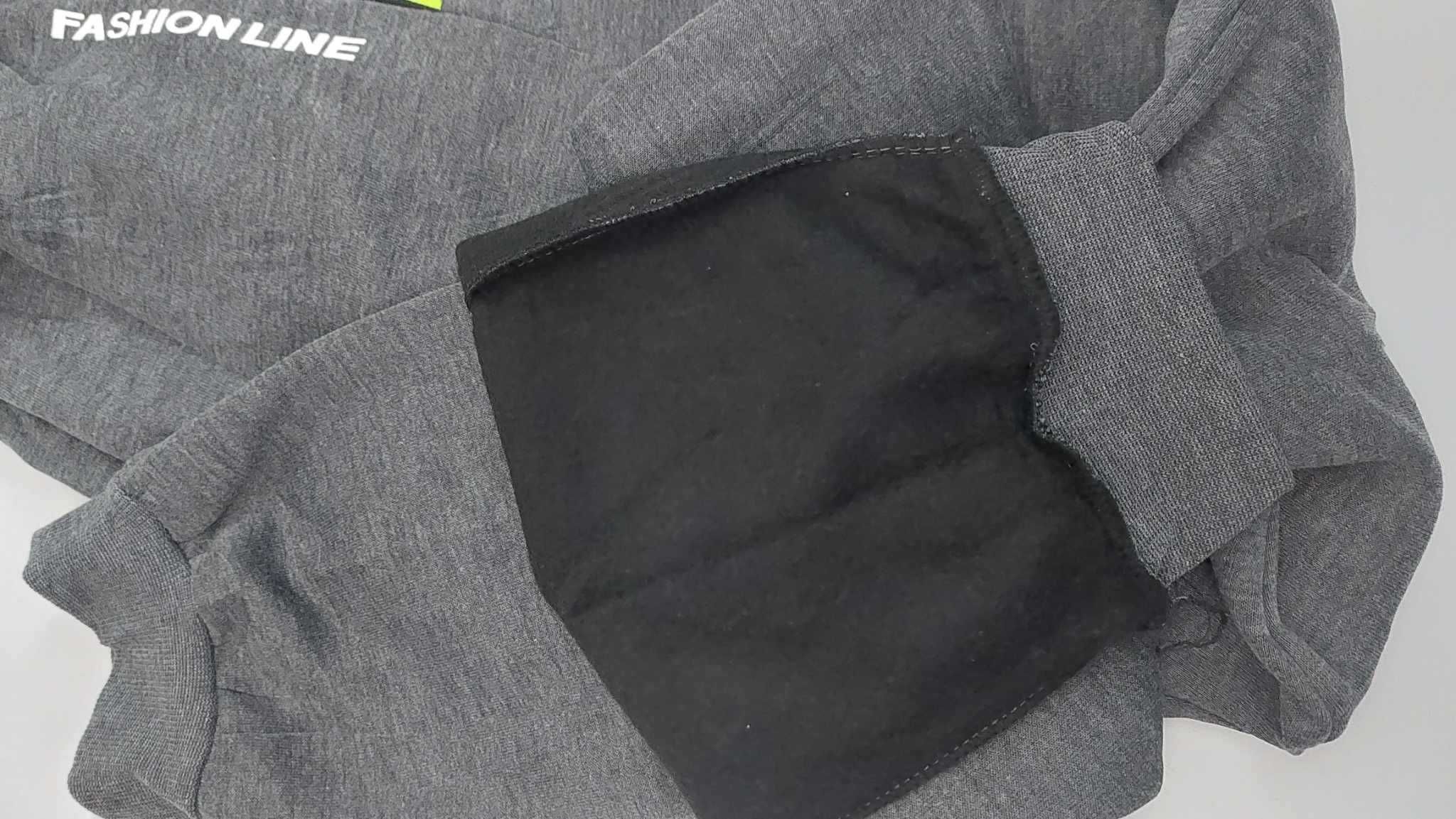Spodnie męskie dresowe ocieplane meszkiem LINTEBOB sz R-41461-K r. L