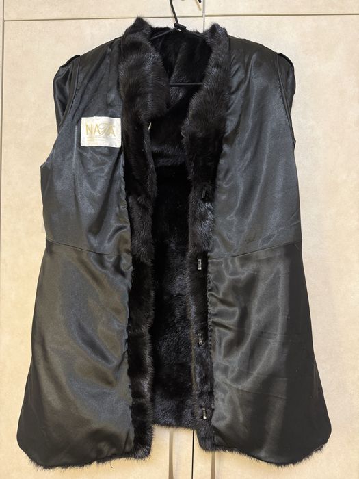 Норковая шуба в черном цвете