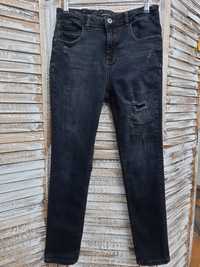 Spodnie chłopięce jeansy Czarne 164