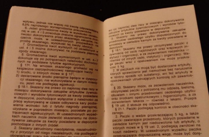 Regulamin Wykonywania Kary Pozbawienia Wolności Warszawa 1996rok